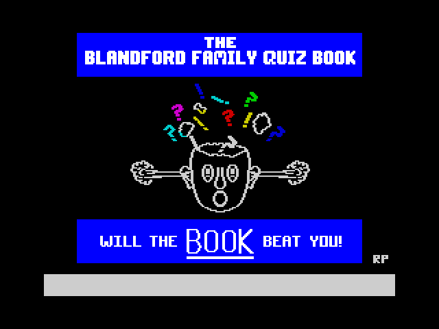 Family Quiz title screen for ZX Spectrum